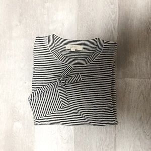 Women’s Loft Black and Cream Sweater.